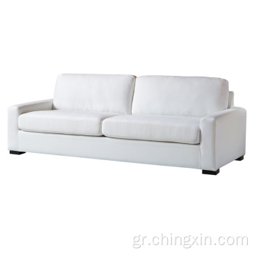 Λευκός καναπές υφάσματος θέτει καναπές έπιπλα σαλόνι